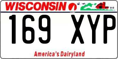 WI license plate 169XYP