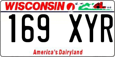 WI license plate 169XYR