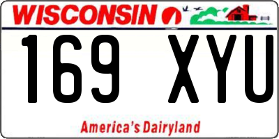 WI license plate 169XYU