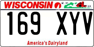 WI license plate 169XYV