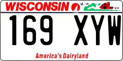 WI license plate 169XYW