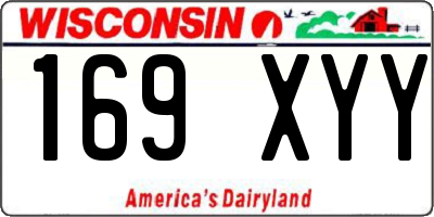 WI license plate 169XYY
