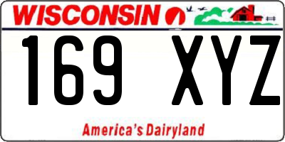 WI license plate 169XYZ