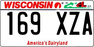 WI license plate 169XZA