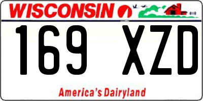 WI license plate 169XZD