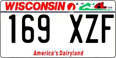 WI license plate 169XZF
