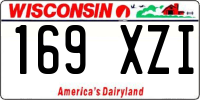 WI license plate 169XZI