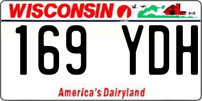 WI license plate 169YDH