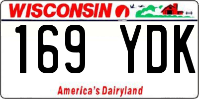 WI license plate 169YDK