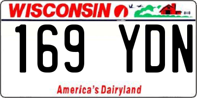 WI license plate 169YDN