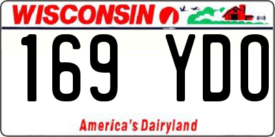 WI license plate 169YDO