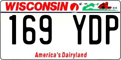 WI license plate 169YDP