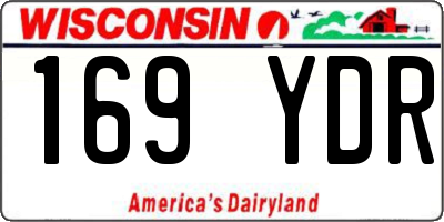 WI license plate 169YDR