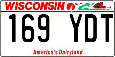 WI license plate 169YDT