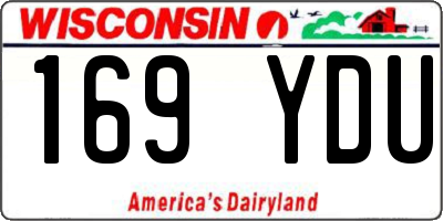 WI license plate 169YDU