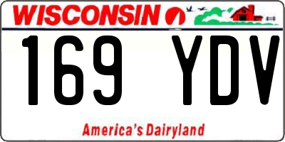 WI license plate 169YDV
