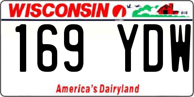 WI license plate 169YDW