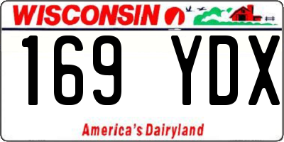 WI license plate 169YDX