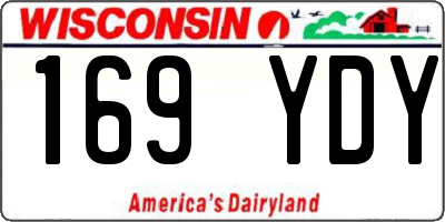 WI license plate 169YDY