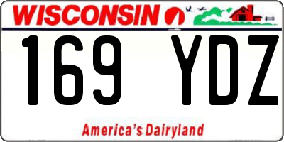 WI license plate 169YDZ