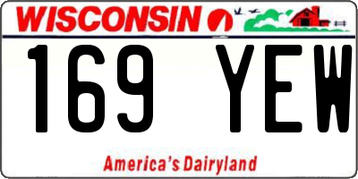 WI license plate 169YEW