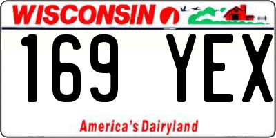 WI license plate 169YEX