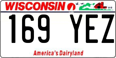 WI license plate 169YEZ