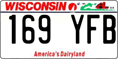 WI license plate 169YFB