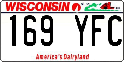 WI license plate 169YFC