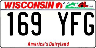 WI license plate 169YFG
