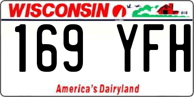 WI license plate 169YFH