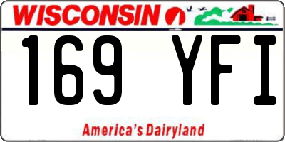 WI license plate 169YFI
