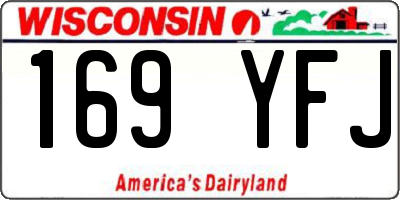 WI license plate 169YFJ