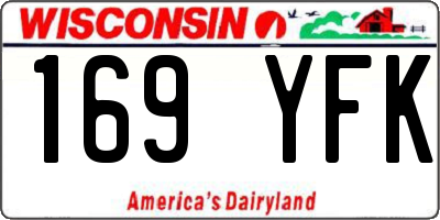 WI license plate 169YFK