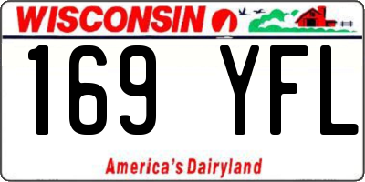 WI license plate 169YFL