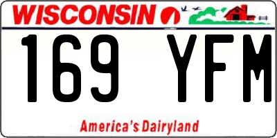 WI license plate 169YFM