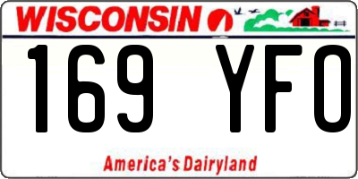 WI license plate 169YFO
