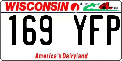 WI license plate 169YFP
