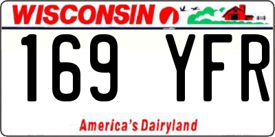 WI license plate 169YFR