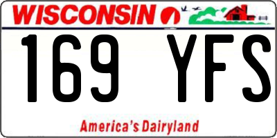 WI license plate 169YFS