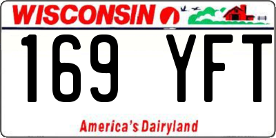 WI license plate 169YFT