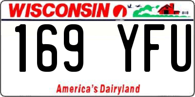 WI license plate 169YFU