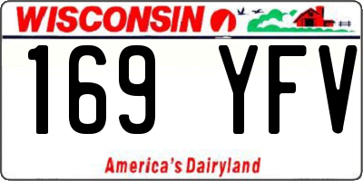 WI license plate 169YFV