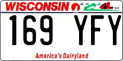 WI license plate 169YFY