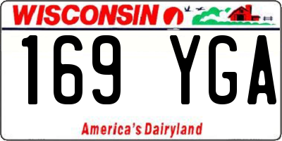 WI license plate 169YGA