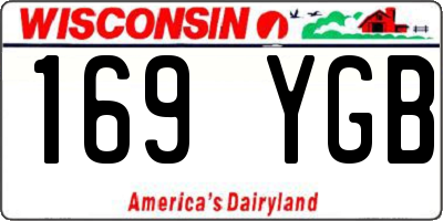 WI license plate 169YGB