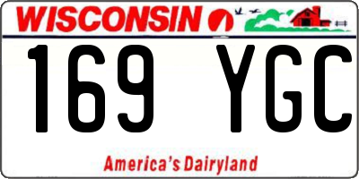 WI license plate 169YGC