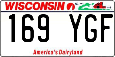 WI license plate 169YGF