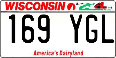 WI license plate 169YGL