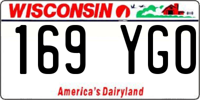 WI license plate 169YGO
